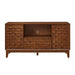 TV Stand With 3D Wood Texture - Brown Home Essentials