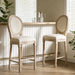 French Country Bar Chairs & Round Back (Set of 2) Home Essentials