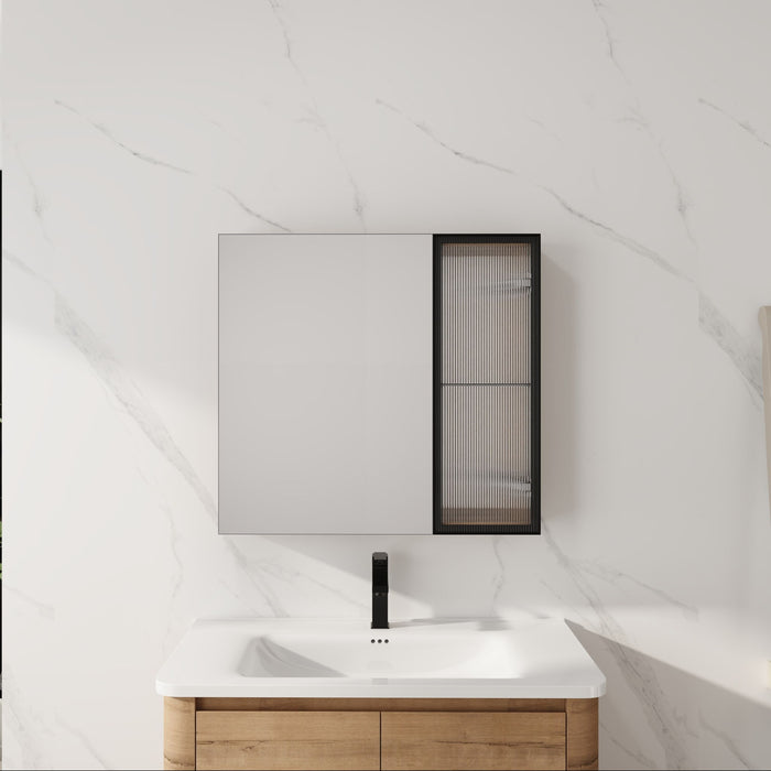 Wall Mounted Bathroom Cabinet & Adjustable Shelves - Imitative Oak Home Essentials