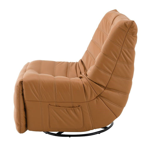 Talmon - Recliner With Swivel - Orange Synthetic Leather ACME