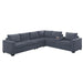 Modern Style L-Shape Sectional Set, USB Ports, Cup Holder Home Essentials