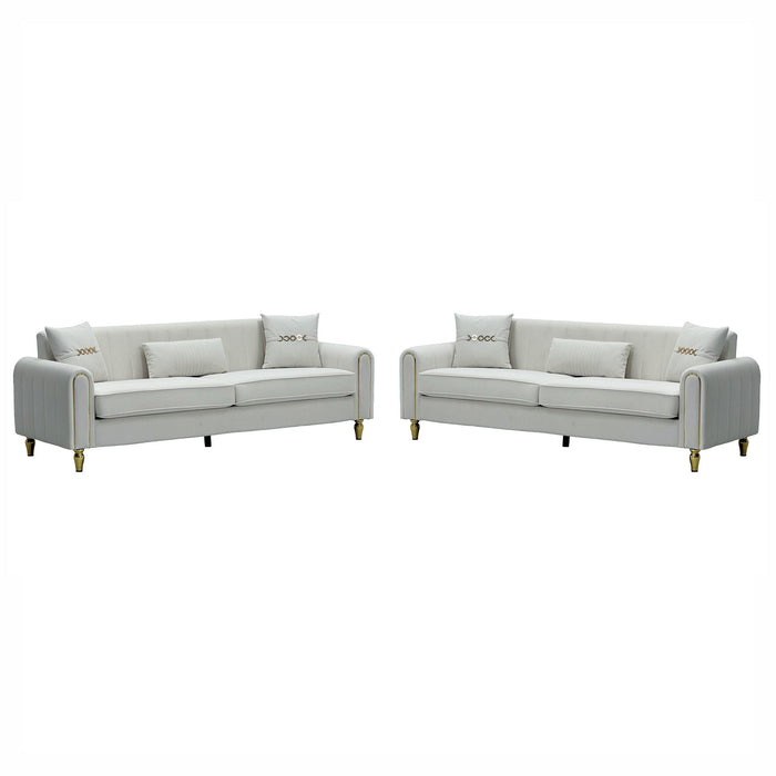 2 Piece Sofa 3 Seater Sofas Set Home Essentials