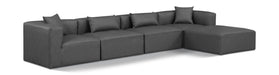 Cube - 5 Piece Modular Sectional With Chaise Meridian Furniture