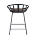 Zudora - Counter Height Chair (Set of 2) - Synthetic Leather & Black ACME