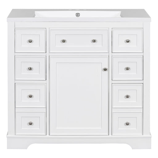 Modern Bathroom Vanity With Sink Combo, 6 Drawers And 1 Cabinet Hearth and Haven