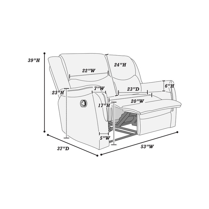 2 Piece Living Room Set With Loveseat And Recliner Home Essentials