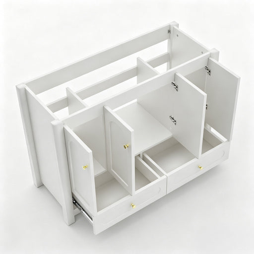 Bathroom Vanity With Sink Combo, 4 Soft Close Doors And 2 Drawers Home Essentials