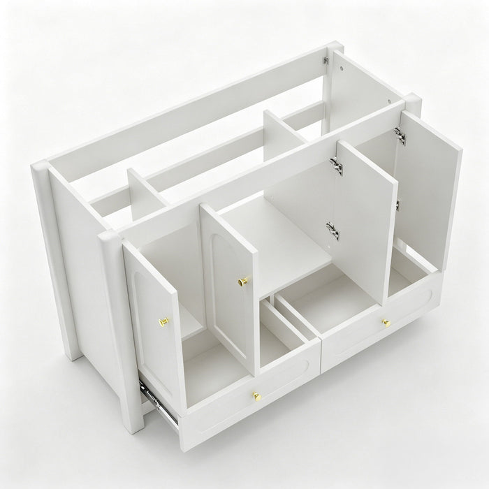 Bathroom Vanity With Sink Combo, 4 Soft Close Doors And 2 Drawers Home Essentials