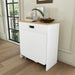 Extendable Dining Table With Power Socket, Lockable Casters, Storage Cabinet Home Essentials