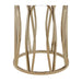 Round Glass Top Table With Polished Metal Base Furniture Max