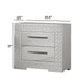 Nightstand With Bar Handle - White Home Essentials