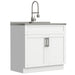 Hennessy - Deluxe Laundry Cabinet With Faucet And Stainless Steel Sink Simpli-Home