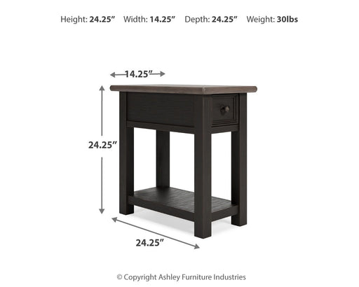 Tyler Creek - Chair Side End Table - Black / Gray Signature Design by Ashley®