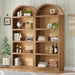 Freestanding Tall 5 Tier Display Bookcase For Living Room (Set of 2) - Brown Hearth and Haven