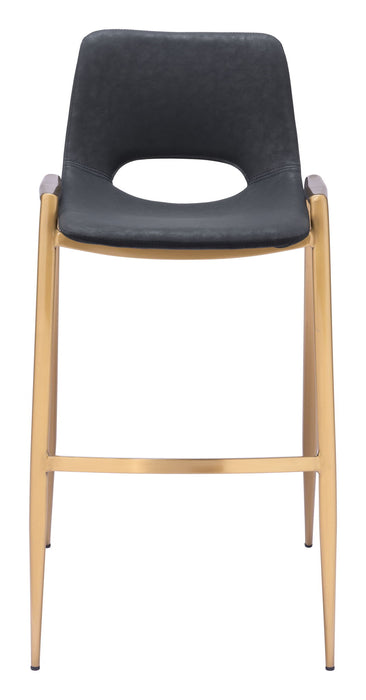 Desi - Barstool Chair With Gold Base (Set of 2) Zuo Modern