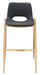 Desi - Barstool Chair With Gold Base (Set of 2) Zuo Modern