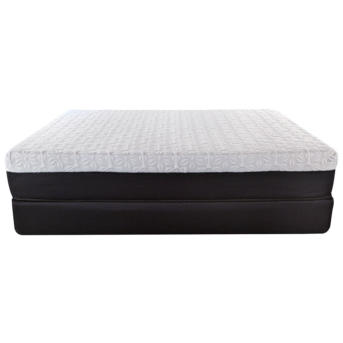 11.5" Twin Lux Copper Infused Gel Memory Foam And High Density Foam Mattress - White / Black