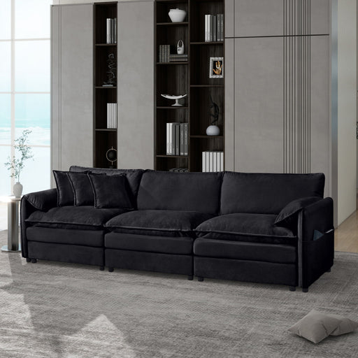 Modern Oversized Deep Seat Sectional Sofa With Pillows Home Essentials