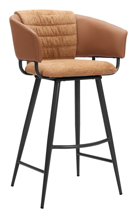 Juno - Barstool (Set of 2) - Brown Zuo Modern