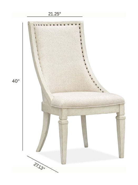 Newport - Dining Arm Chair With Upholstered Seat & Back (Set of 2) - Alabaster Magnussen Furniture