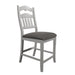 Counter Height Dining Chairs With Upholstered Cushion And Ladder Back Design (Set of 2) - Antique White Home Essentials