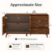 TV Stand With Storage, Entertainment Center, 3 Drawers And 2 Doors For Living Room - Walnut Home Essentials