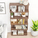 5 Tier Open Bookshelf, Free Combination Storage Shelving For Living Room - Dark Brown Home Essentials