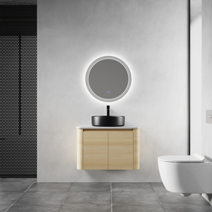 Mounted Bathroom Vanity With Art Sink & 2 Soft Close Doors Home Essentials