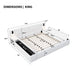 Upholstered Platform Bed Frame With Hidden Storage, Built-In Nightstands & LED Reading Lights Artistry At Home