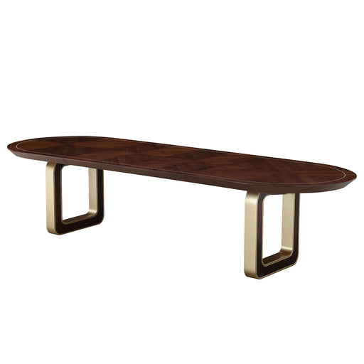 Houston - Oval Dining Table - Walnut Michael Amini