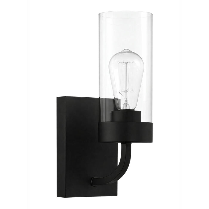 Zephyr - Single Light Sconce - Black / Clear Ashcroft Furniture