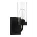 Zephyr - Single Light Sconce - Black / Clear Ashcroft Furniture