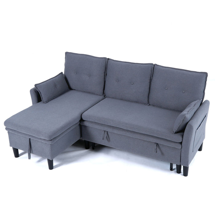 L-Shaped Reversible Chaise Sectional Sofa With Storage Home Essentials