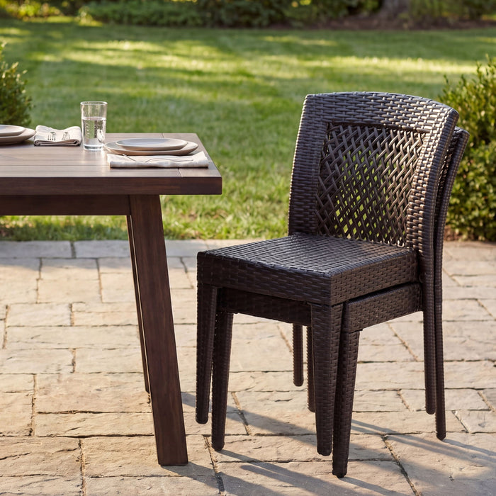 Outdoor Dining Stackable Chairs Noble House