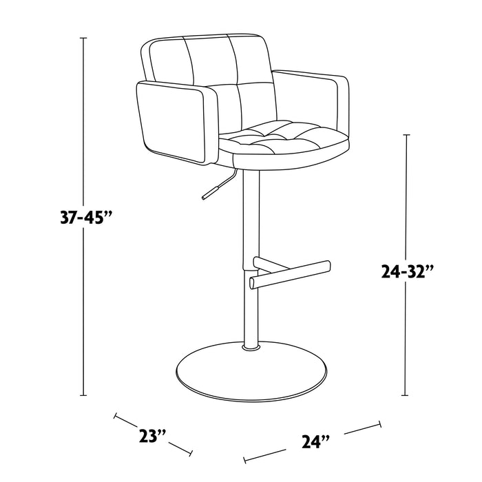 Stout - Contemporary Adjustable Barstool With Swivel Lumi Source