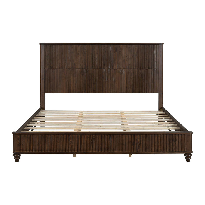 Platform Bed Frame & Tall Headboard Home Essentials