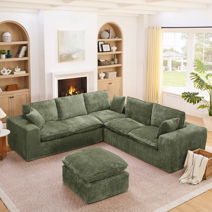 Sectional Sofa With Moveable Ottoman Home Essentials