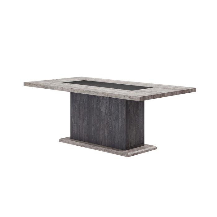 Dining Table, Fits Up To 6 People - Gray Global Furniture USA
