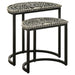 Allura - 2 Piece Demilune Nesting Table Set - Black Furniture Max