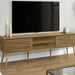 TV Stand, 72 Inch, Media Entertainment Center, Storage Cabinet, Console, Storage Shelves, Contemporary & Modern - Walnut 8th Street