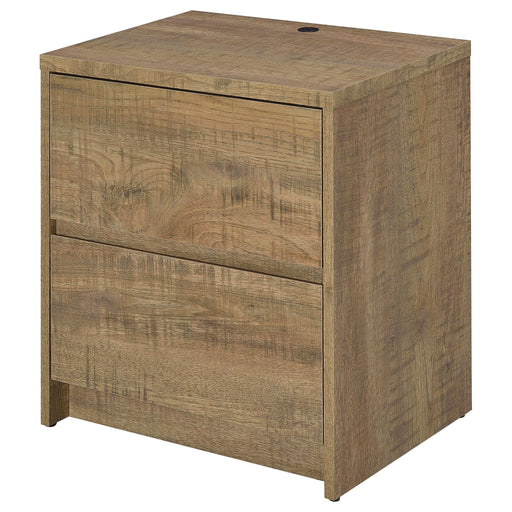 Geary - 2 Drawer Nightstand With LED Lights And USB Charging Ports Furniture Max