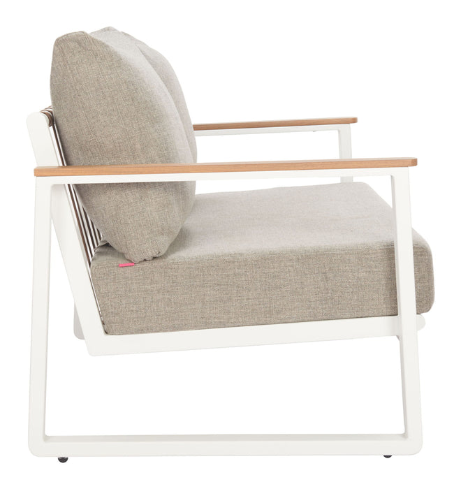 Welt - Outdoor Sofa - Taupe / White Zuo Modern
