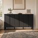 Colored Fluted Sideboard With 3 Doors And 1 Drawer Noble House