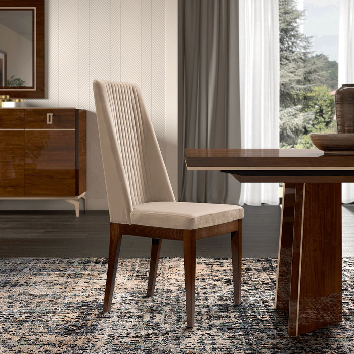 Eva - Chair - Beige / Dark Brown Status Italy