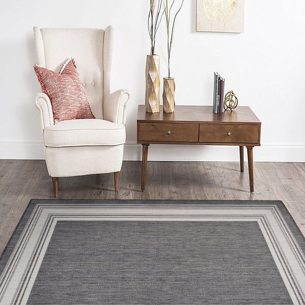 5' X 7' Area Rug Indoor & Outdoor - Gray