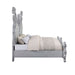 Valkyrie - Eastern King Bed - Synthetic Leather & Antique Platinum ACME