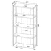 Loomis - 4 Shelf - White / Gray Furniture Max