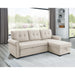 Upholstered Sleeper Sofa With Reversible Storage Chaise Home Essentials
