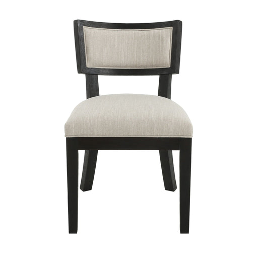 Farmhouse Style Fabric Upholstered Side Dining Chair Set Noble House