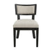 Farmhouse Style Fabric Upholstered Side Dining Chair Set Noble House